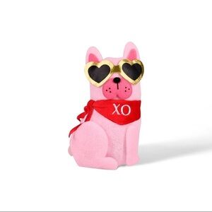 New Target Bullseye Playground Valentine Pink Dog Plush with Heart Sunglasses